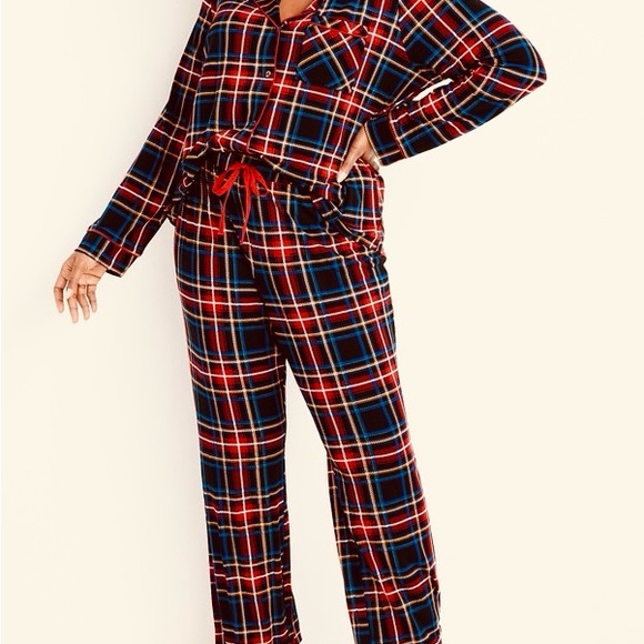 Maurices Red Plaid Pajama Set - Picture 1 of 1